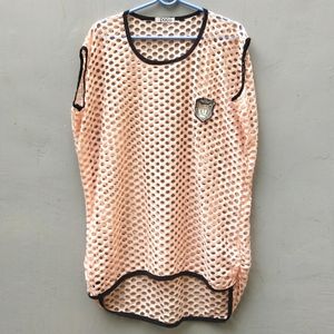 🔥 HOT DEAL 💯 Women Peach Net Pattern Top