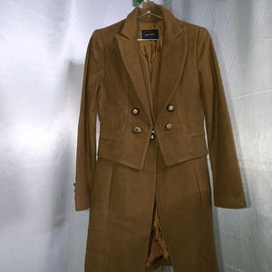 Women Brown Overcoat