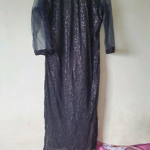 Jet BLACK Full Sequence Kurti