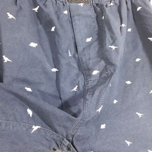 Navy Blue Printed Short ( Men's )