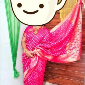 Fully Stitched Banarsi  Saree With Blouse