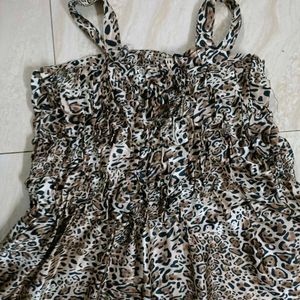 tiger print party wear top