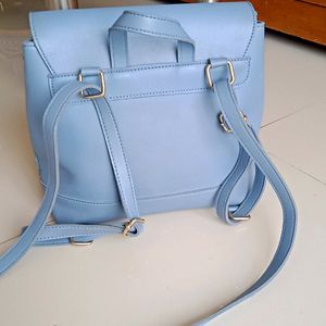 Backpack Cum Handbag In Pretty Pastel Blue Colou