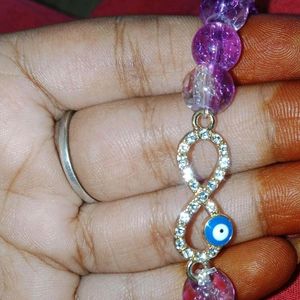 Evil Eye Infinity Purple Bracelet