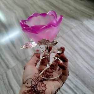 Beautiful  Big Size Rose Pink Candle Holder