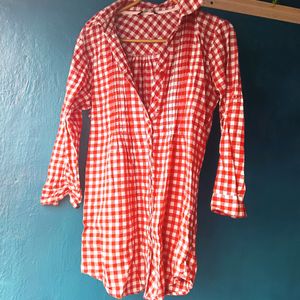 Red Checks Tunic