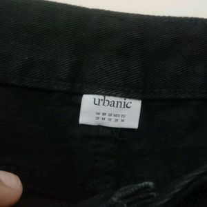 Urbanic High Waisted Black Ripped Wide Leg Jeans