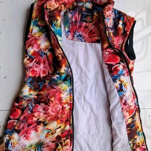 Floral Print Half Jacket