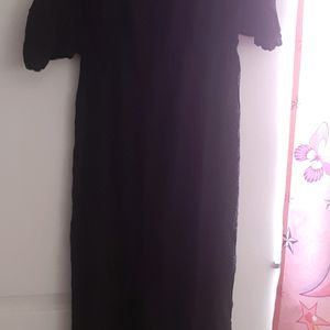 H&M black polka dots long dress