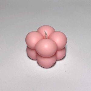 Handmade Pink Bubble Candle B1G1