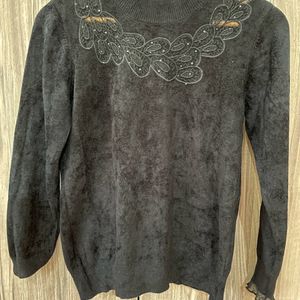 Black High Neck Sweater