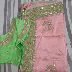 Wedding Beautiful Saree With Heavy Blouse