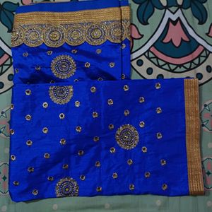 Traditional Blue Saree 🥻