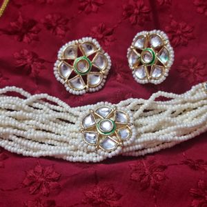 Pearl Threads Kundan Choker Set