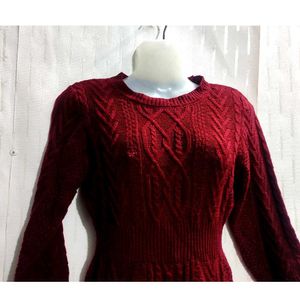 Woolen Sweater Dress For women's