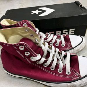 CONVERSE HIGH TOPS MAROON COLOUR UK 7