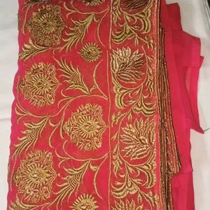 Designer Saree With Embroidery Work