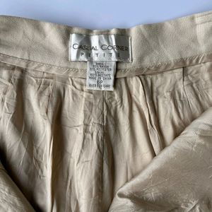 Korean Pleated Formal Trousers In Beige