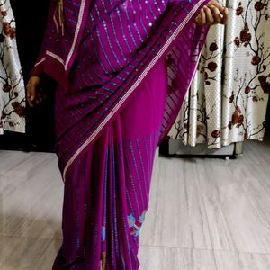 Full Worked Party Wear Saree