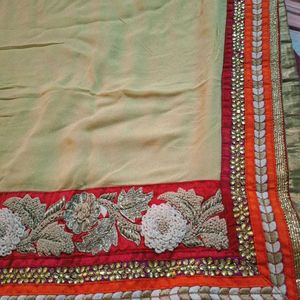 Golden Dupatta For Lehenga