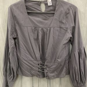 Grey Western Top