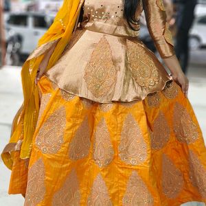 Banasari Lengha Frock With Duptta