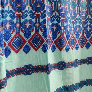 Blue Floral Printed Kurti