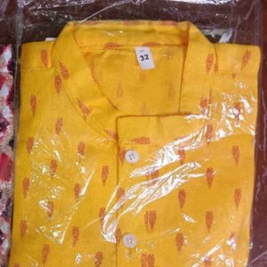 Yellow Kurta For Kids