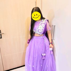 Lavender Beautiful Stitched Lehenga 🥰💗