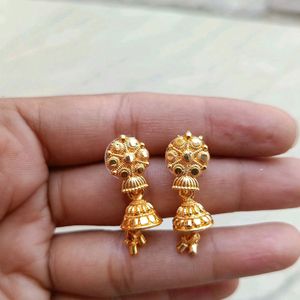 Combo Of 2 Mini Size Gold Plated Jhumki Earrings