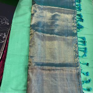 Blue kanjeevaram Saree