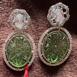 Carving Stone Earrings