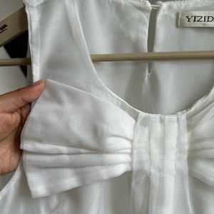 Linen Bow Blouse