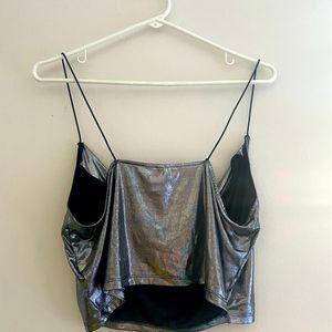 H&M Shimmering Metallic Top