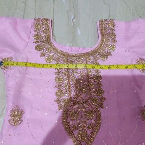 Pink Ethnic Georgette 3 Piece Suit