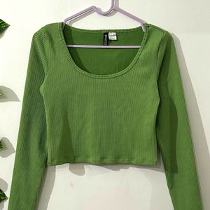 H&M Ribbed Jersey Top/Size-S