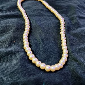 Set Of 2 White Pearl Necklace