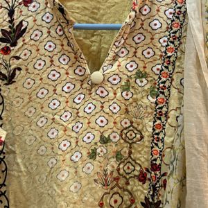 3xl Pakistani Lawn Set With Lengthy Shawl