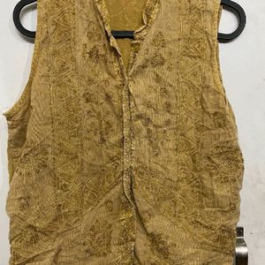 Boho Embroidered (Waist Coat) Top