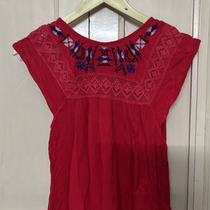 Red Small Kurti