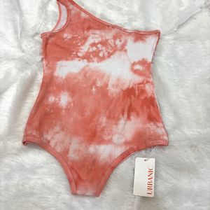 Orange Tiedye Urbanic One Shoulder Bodysuit