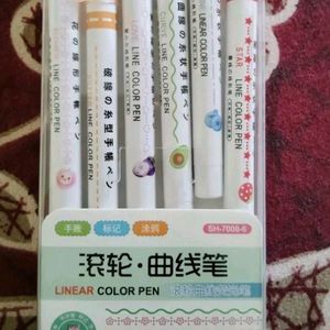 Textured Pen 🖊️ 6 Pcs