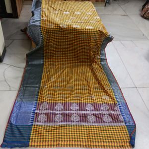 Banarasi Silk Multicolour Box Design Saree