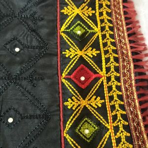 Black Embroidery Cotton Suit