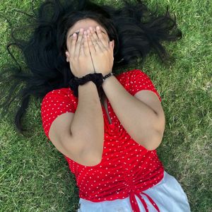 Red Polka Dot Top