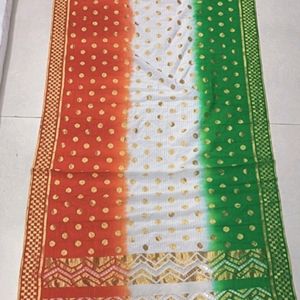 Russel Net  Dyeable Dupatta With Champion Zari