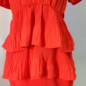 Doll Like Beautiful Bright Red Tier Dress