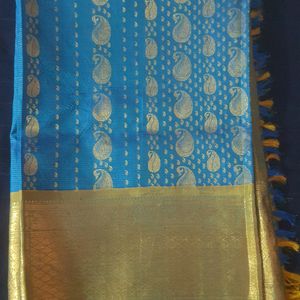 Kanjeevaram Silk Saree with Stiched Blouse