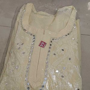 georgette kurti with cotton slip