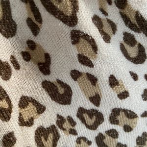 Woollen Shrug , Leopard Print, Fits S And M